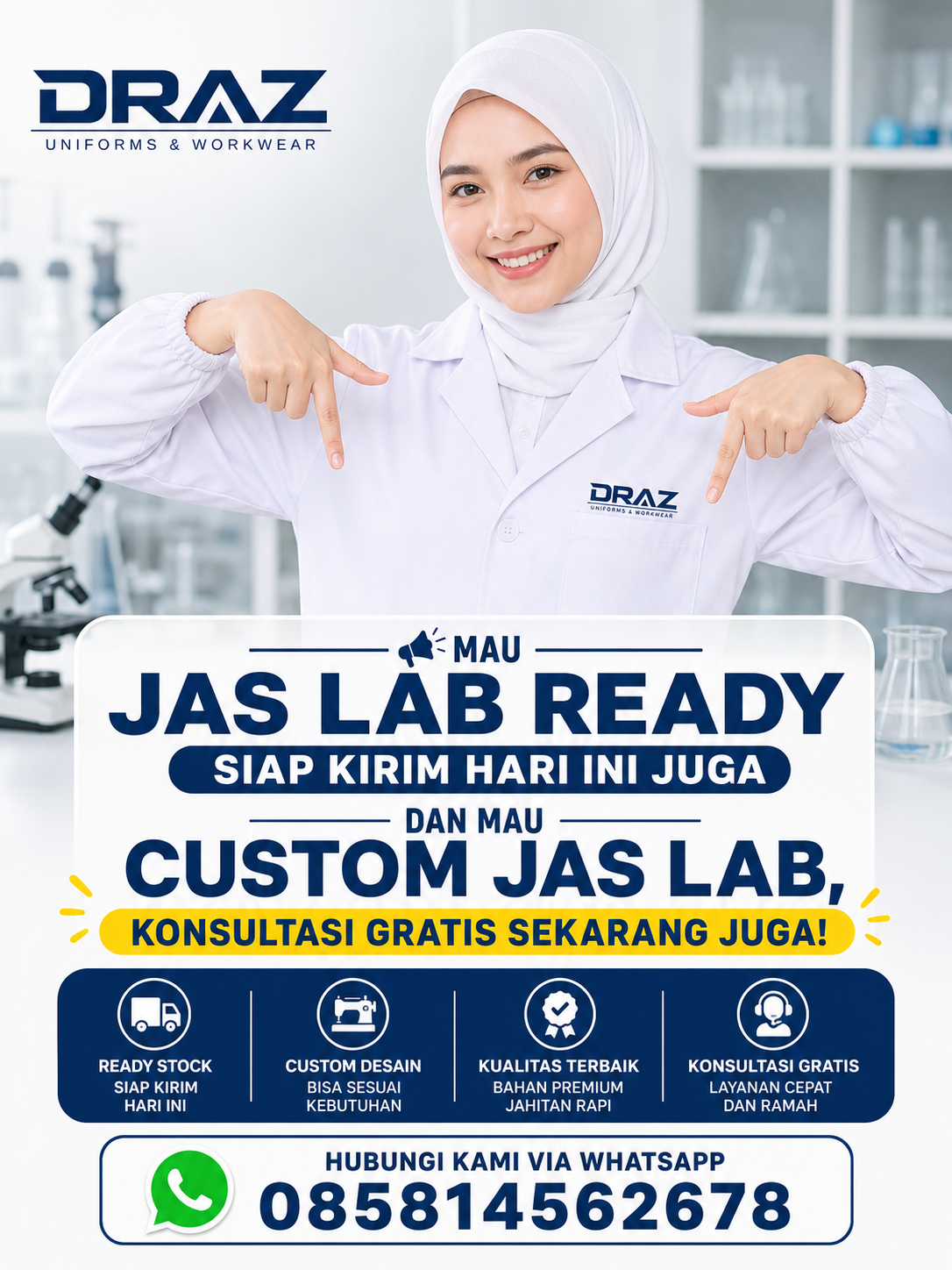 Pemesanan Jas Lab Toko Draz